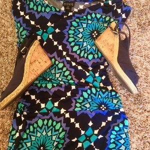 Enfocus Studio draped waist cocktail dress sz 6